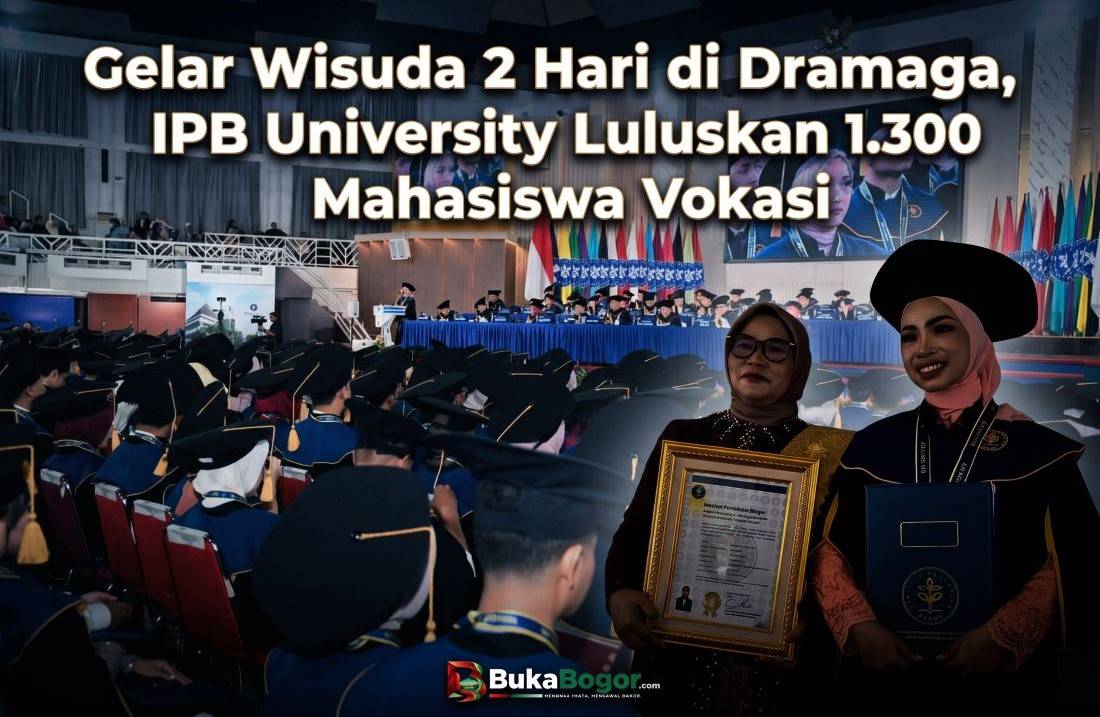 Gelar Wisuda 2 Hari di Dramaga, IPB University Luluskan 1.300 Mahasiswa Vokasi