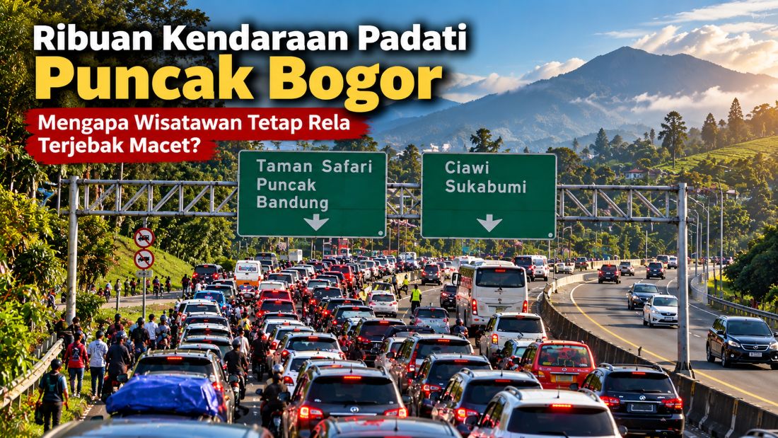 Ribuan Kendaraan Padati Puncak Bogor, Mengapa Wisatawan Tetap Rela Terjebak Macet?