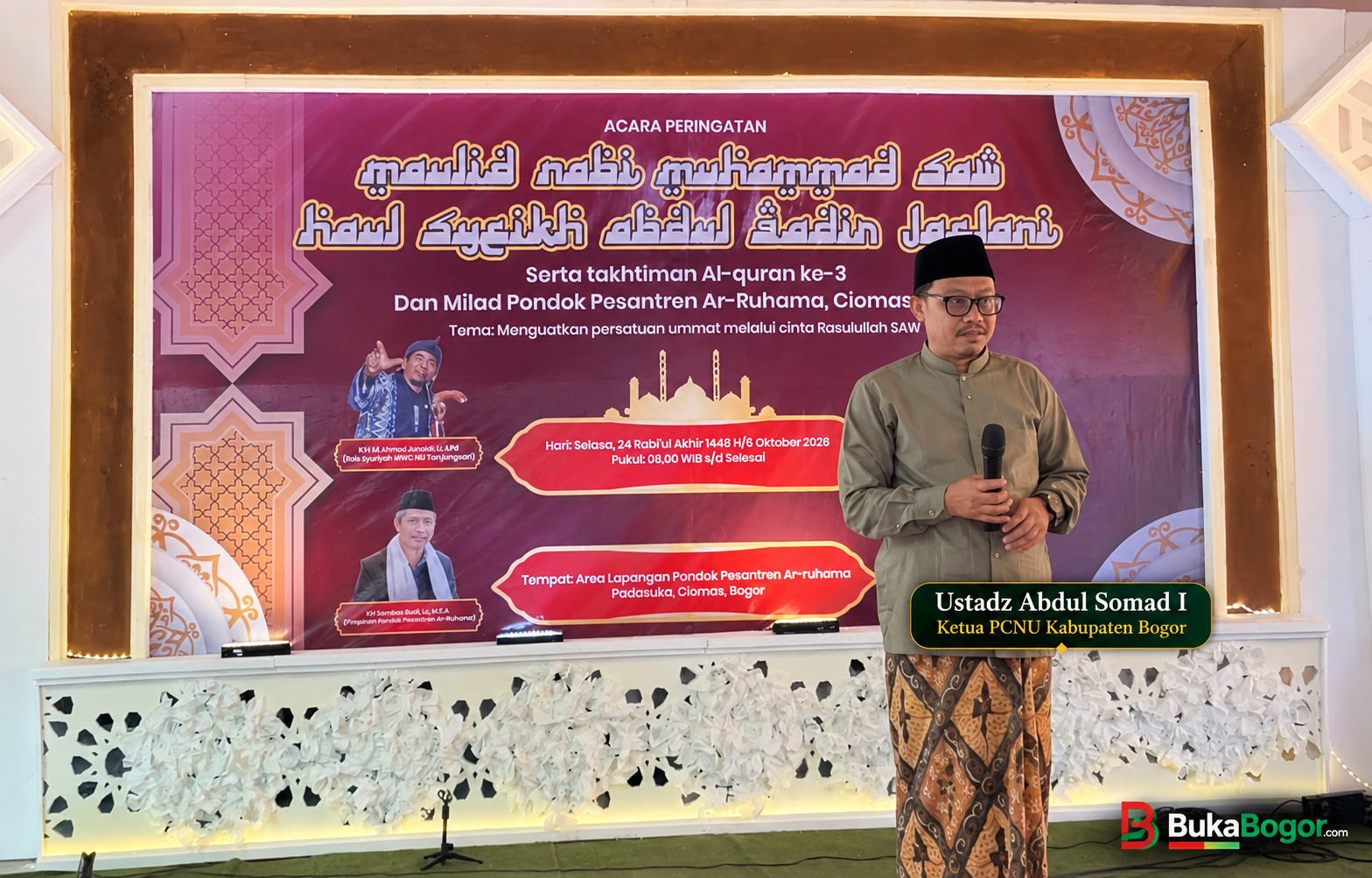 Ketua PCNU Kabupaten Bogor Ustadz Somad Ajak Nahdliyyin Lestarikan Pesantren